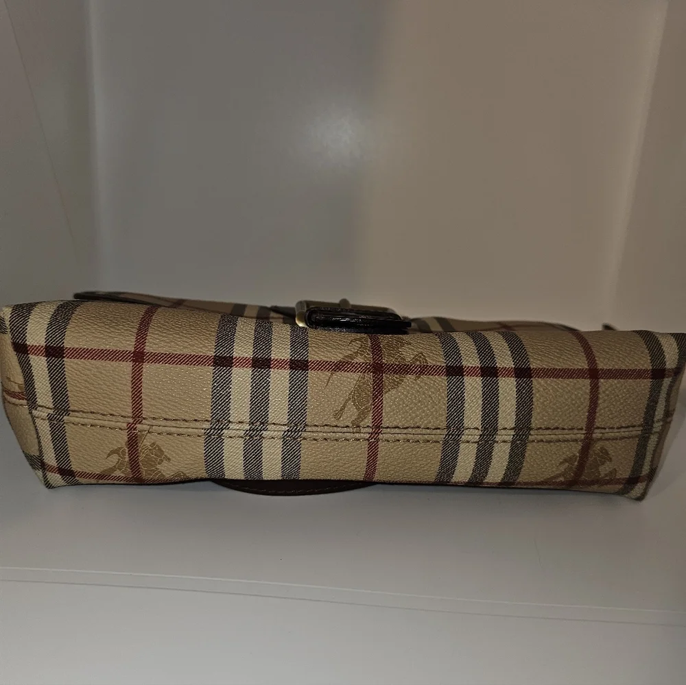 Burberry Shoulder Bag with Brown Leather Accents With COA and Branded Dustbag
